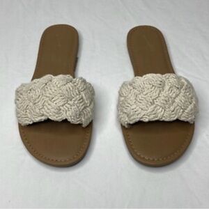 Universal thread Rosie ivory braided rope sandals